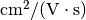 \mathrm{cm^2/(V\cdot
s)}